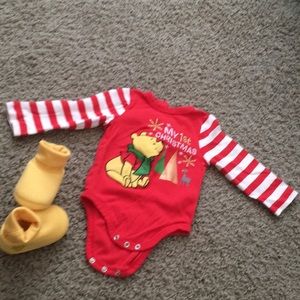Winnie the Pooh “My first Christmas” onesie